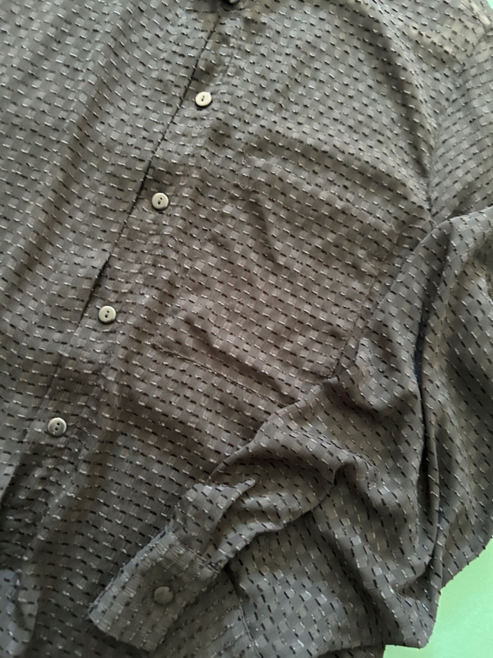 🔥Zara🔥 Women’s Black Textured Button-Down blouse-sheer - Picture 4 of 5